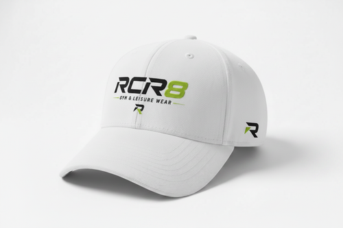RCR8 White Cap with correct R logo on side